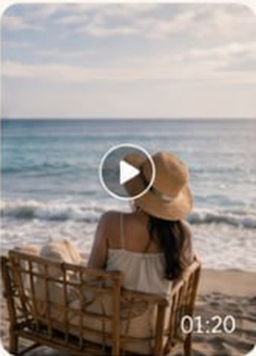 河畔吹风的旅行女孩